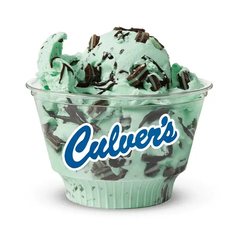 Andes Mint Avalanche Flavor of the Day from Culver's