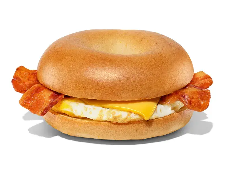 Bacon, Egg and Cheese on a Plain Bagel from Dunkin'