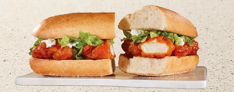 Buffalo Chicken Sandwich with Fries from Pizza Hut