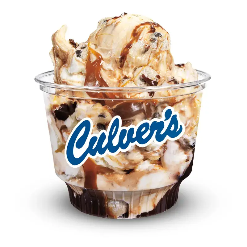 Caramel Fudge Cookie Dough Flavor of the Day from Culver's