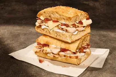 Chicken Bacon Rancher on Black Pepper Focaccia from Panera Bread