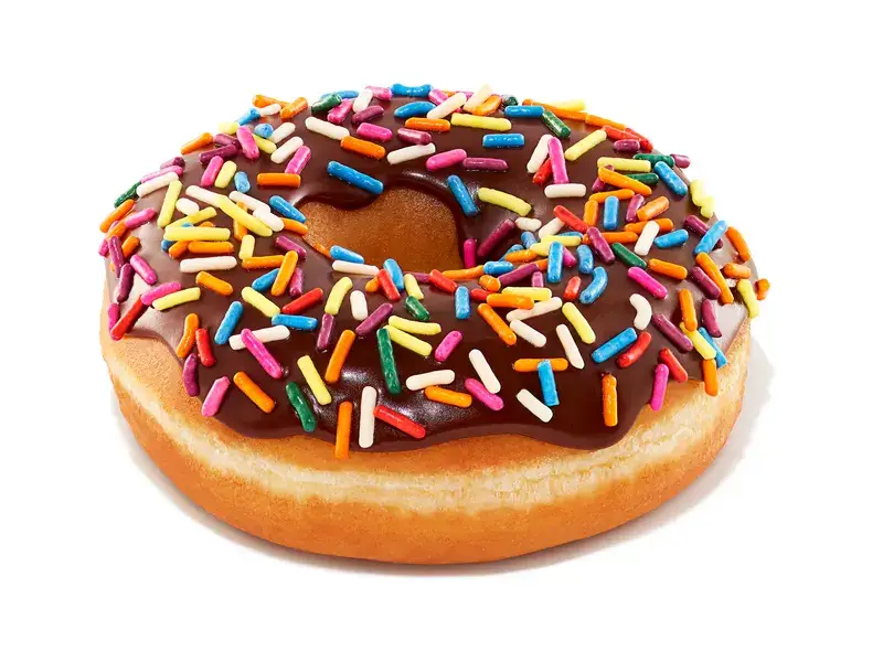 Chocolate Frosted with Sprinkles Donut from Dunkin'