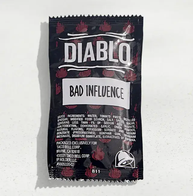 Diablo Sauce Packet from Taco Bell