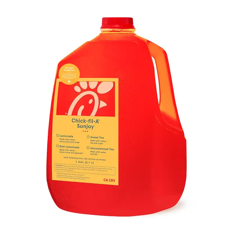 Gallon Pineapple Dragonfruit Sunjoy (1/2 Sweet Tea, 1/2 Diet Lemonade) from Chick-fil-A