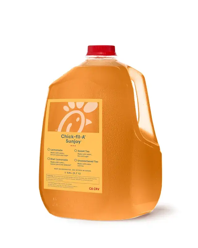 Gallon Sunjoy (1/2 Sweet Tea, 1/2 Diet Lemonade) from Chick-fil-A