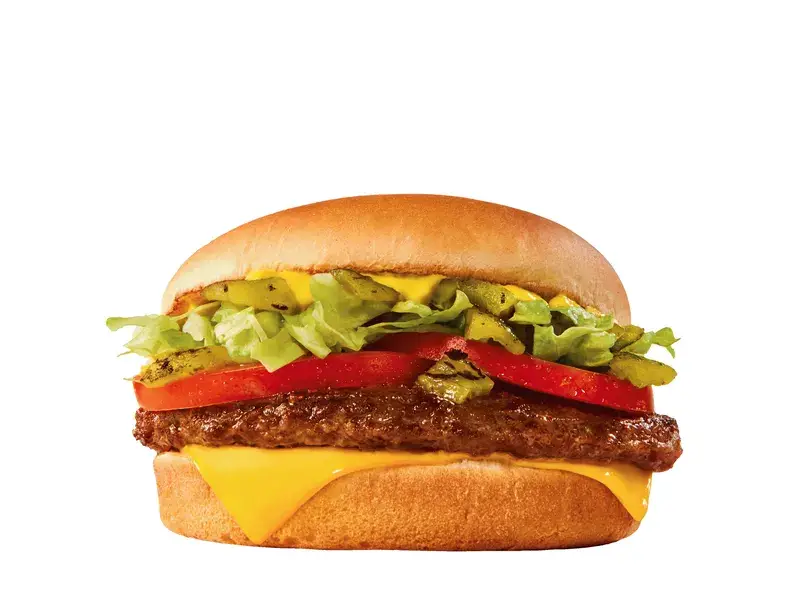 Hatch Green Chile Cheeseburger with Mustard from Sonic