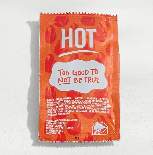 Hot Sauce Packet from Taco Bell