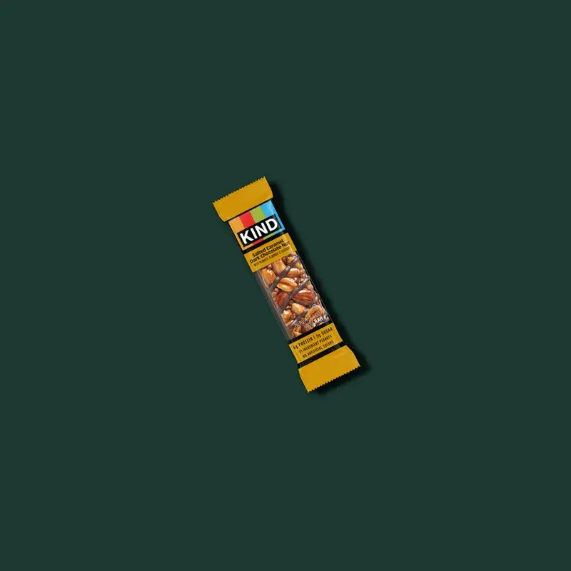 KIND Salted Caramel & Dark Chocolate Nut Bar from Starbucks