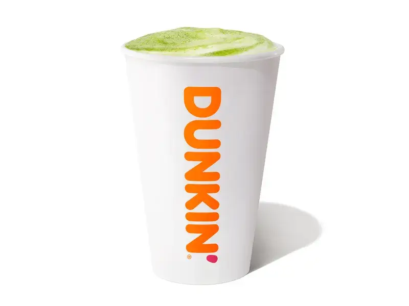 Matcha Hot Latte with Skim Milk from Dunkin'