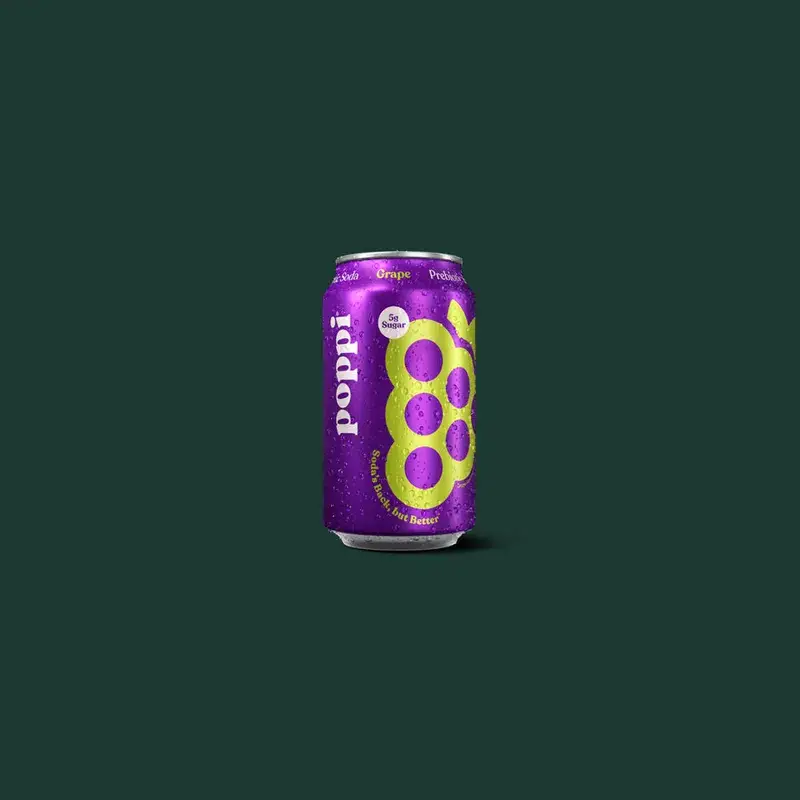 Poppi Grape Soda from Starbucks
