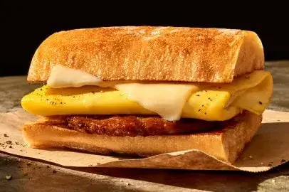 Sausage, Egg & Cheese on Artisan Ciabatta from Panera Bread
