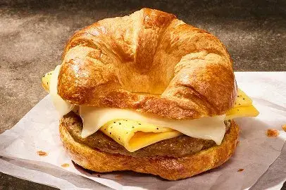 Sausage, Egg & Cheese on Croissant from Panera Bread